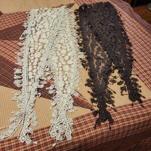 X998- 2 New Chicos Scarves-Ivory and brown-You get both